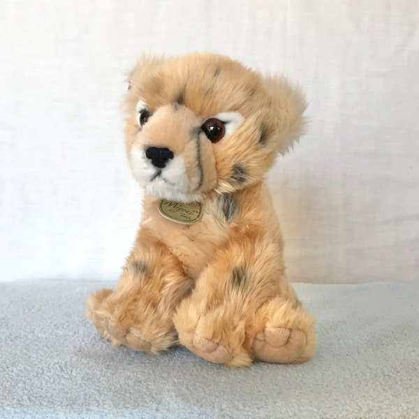 Vintage Baby Spotted Cheetah Cub Jaguar Jungle Cat Collectible Stuffed Animal Plush Plushie Toy Stuffed Leopard Miyoni Safari African Toy