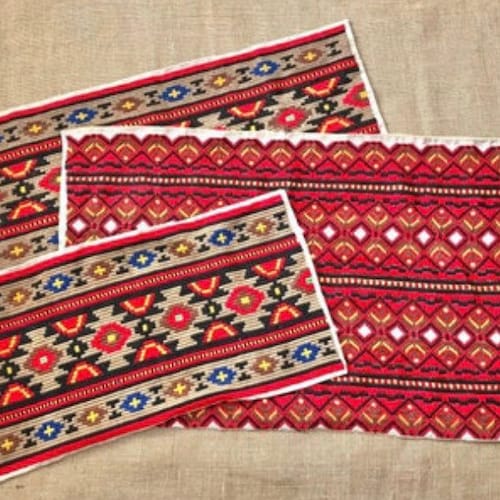 Set 3 Aztec Pillowcases Lumbar Pillow shops Case Shams Red Native American Navajo Mexican Weaved Vintage Bedding Couch Decor Throw Covers