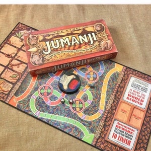 Vintage Jumanji Board Game Milton Bradley Replica Kids Childrens 1995 Film Movie Original The Game Gift