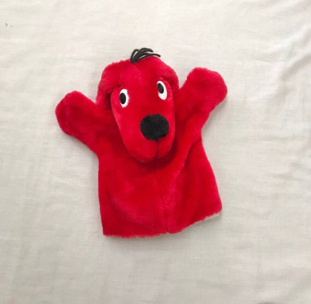 Vintage Clifford 1995 Red Dog Hand Puppet Cute Plush Stuffed Animal Hand Puppet Storytelling ...