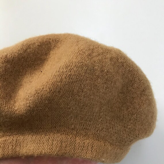 Pom Pom Wool Blend Beret Hat Camel Beige Knit French Faux  display picture 3