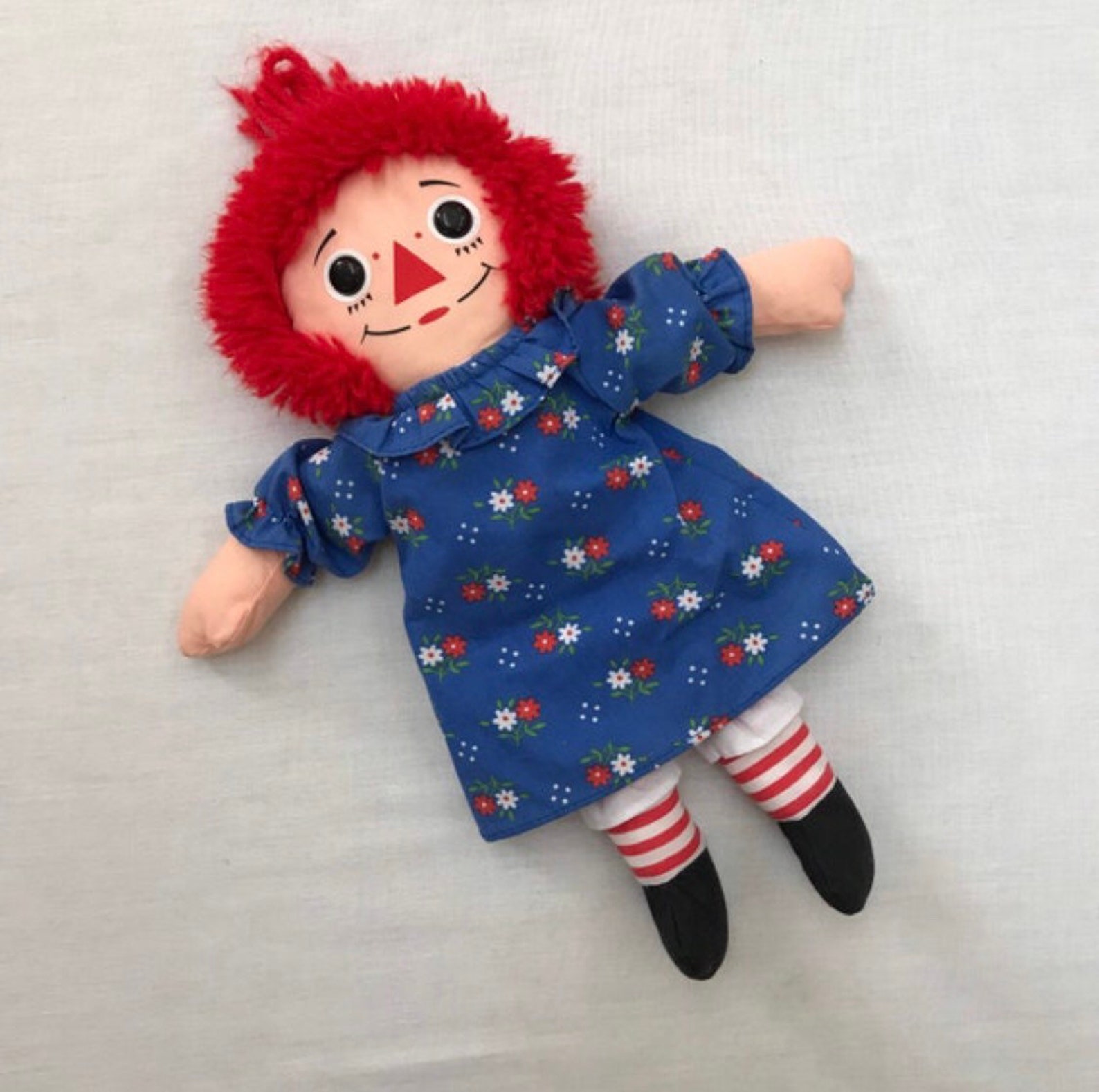 Playschool Raggedy Ann 1987 Stuffed Plush Doll Red Hair 12 Plush