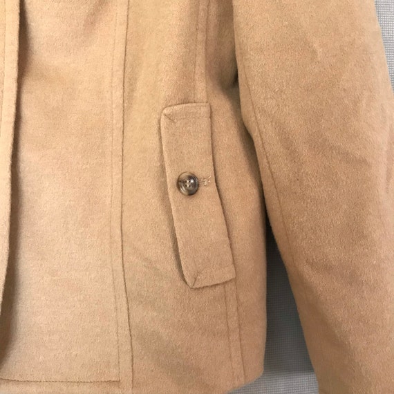 Vintage 1990s Delmod Wool Suit Beige 3 Button Coa… - image 8