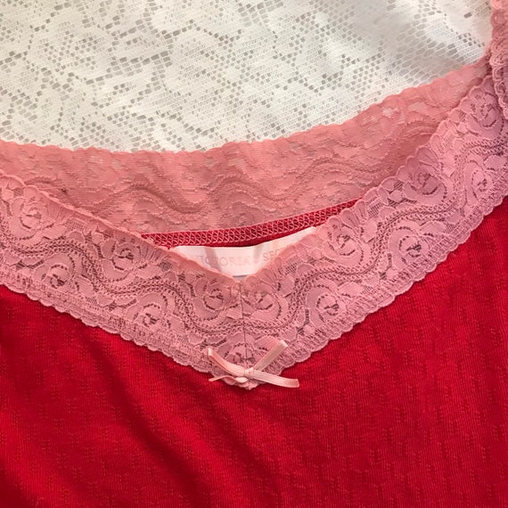 Vintage Pink Slip Dress Victorias Secret Lace Tri… - image 4