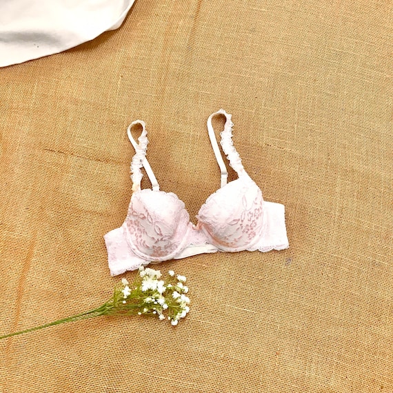 Cute & Soft Ditsy Floral Pattern Lingerie Set, Underwire Push Up Bra &  Panties, Women's Underwear & Lingerie