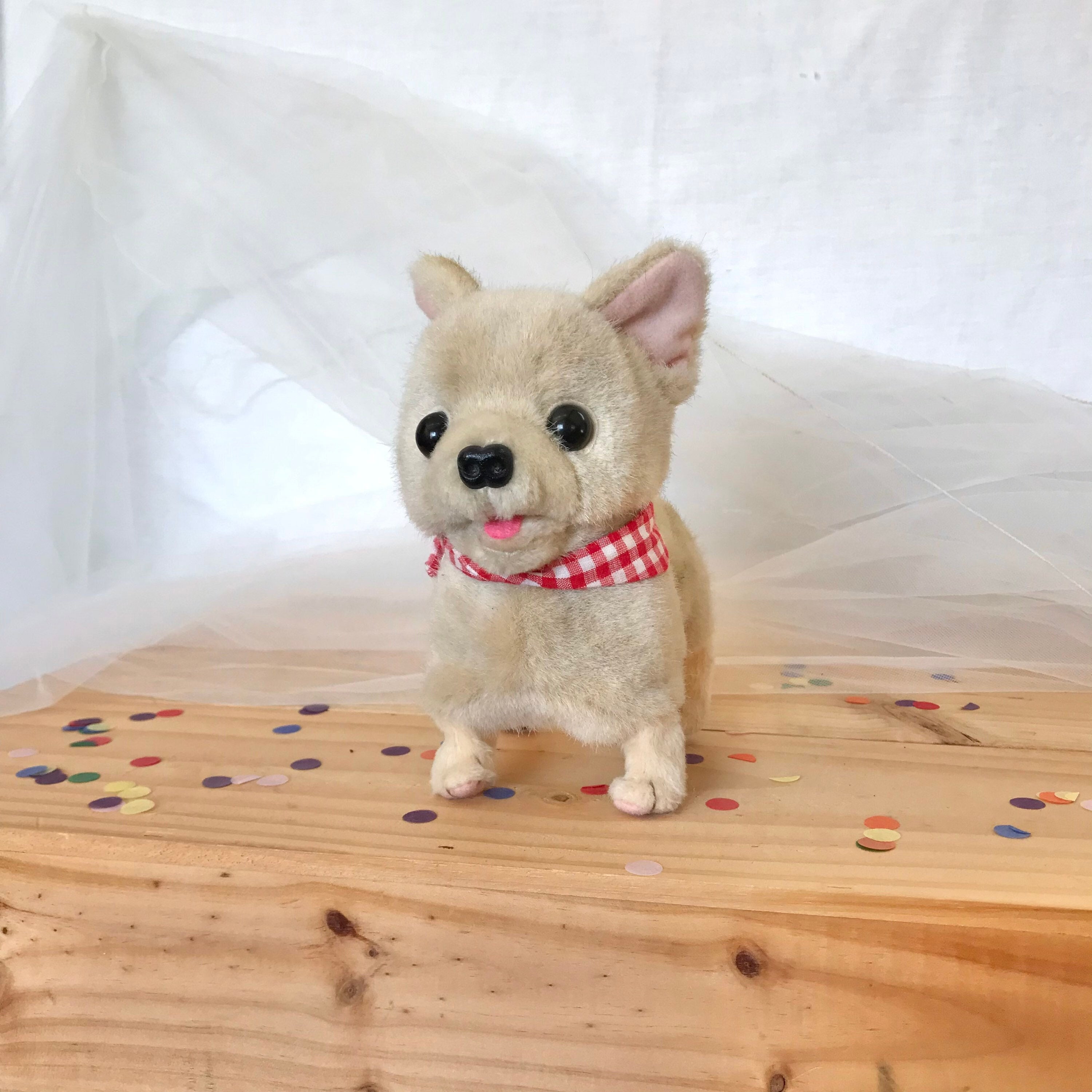 Vintage Chihuahua Dog Animated Barking and Walking Plushie Toy