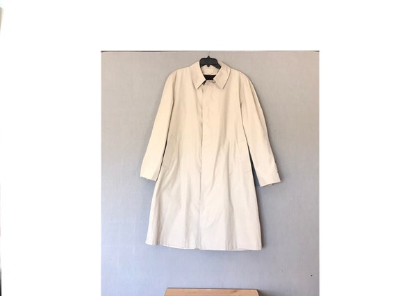 Vintage Beige Trench Coat Mens Size 44r 44 Regular R Woodmere Lined Winter Jacket Button Long Raincoat Rain Jacket Brown Career Made Korea