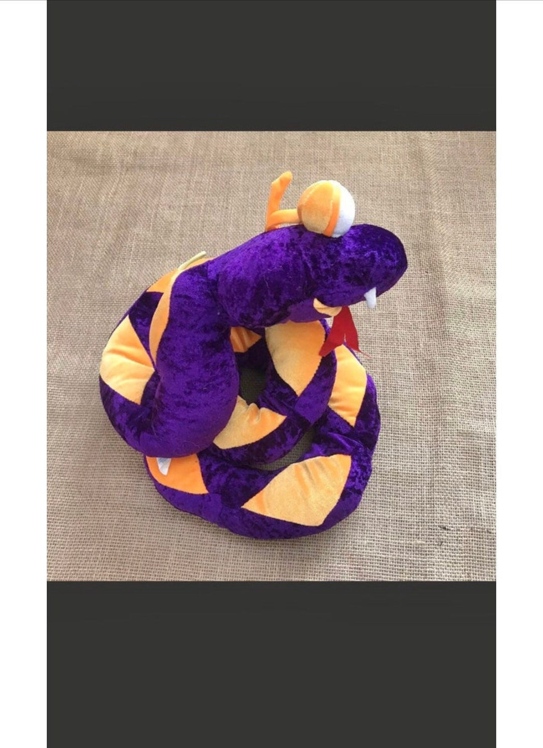 Large Purple Stuffed Snake Diamondback Rattlesnake Plush Toy Etsy