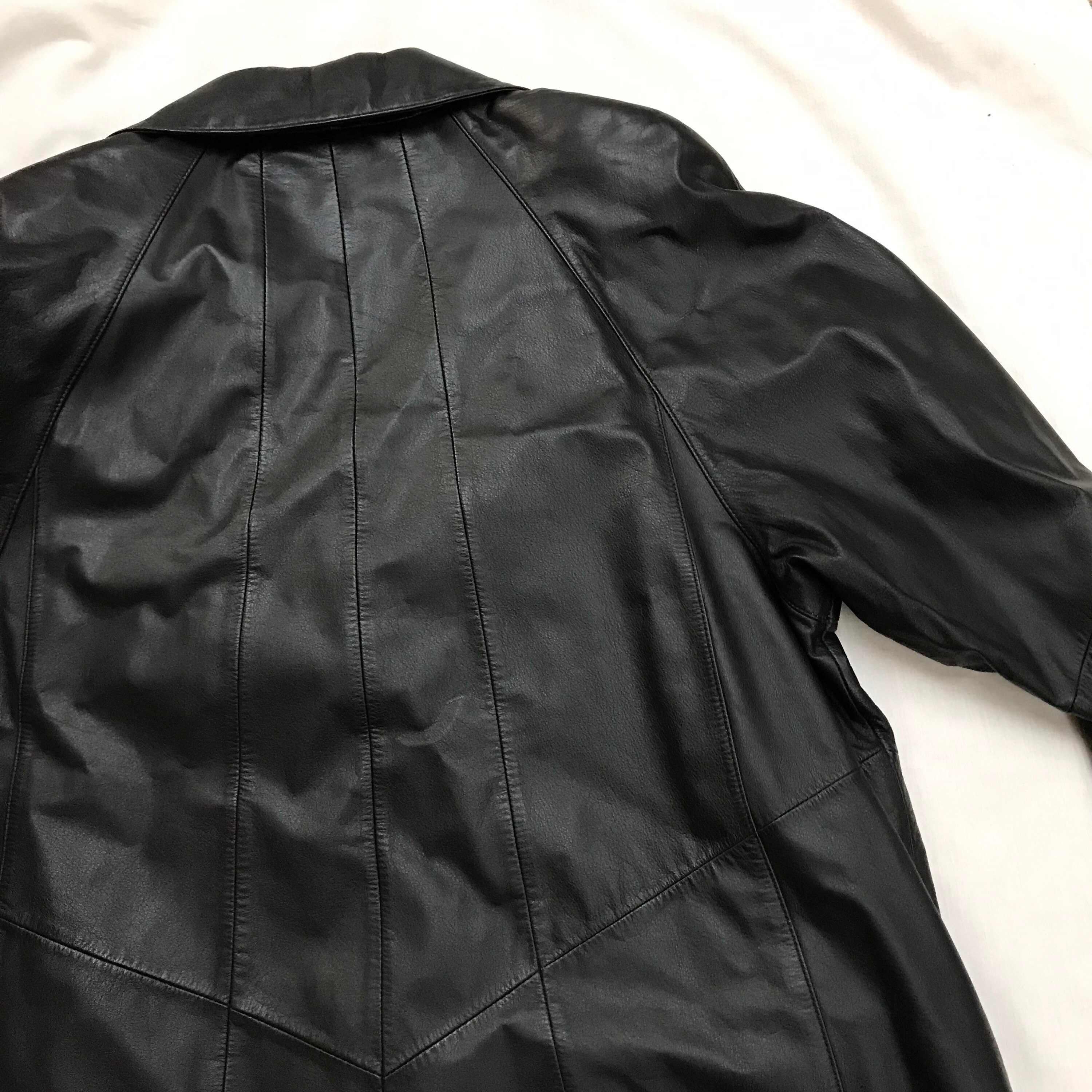 Vintage Ricardo Leather Jacket Black Button Grunge Motorcycle