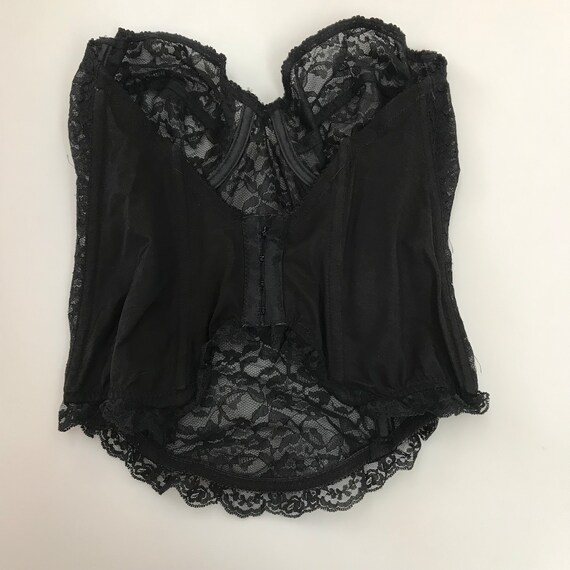 Vintage Lace Underwire Dark Victorian Black Lace … - image 8