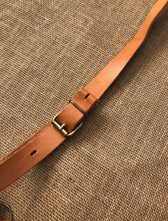 Vintage Leather Crossbody Bag Satchel Made in Ita… - image 5