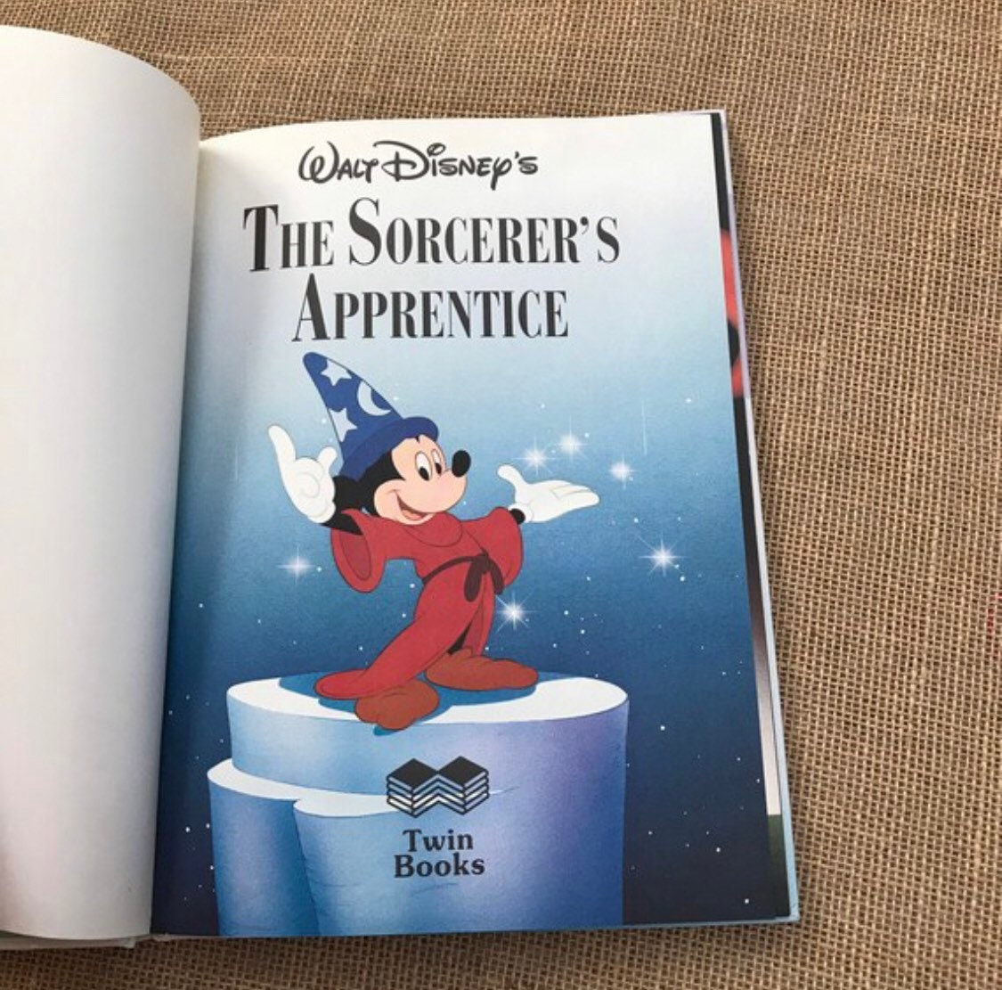 Vintage 1992 the Sorcerer's Apprentice Disney Hardcover Picture Book