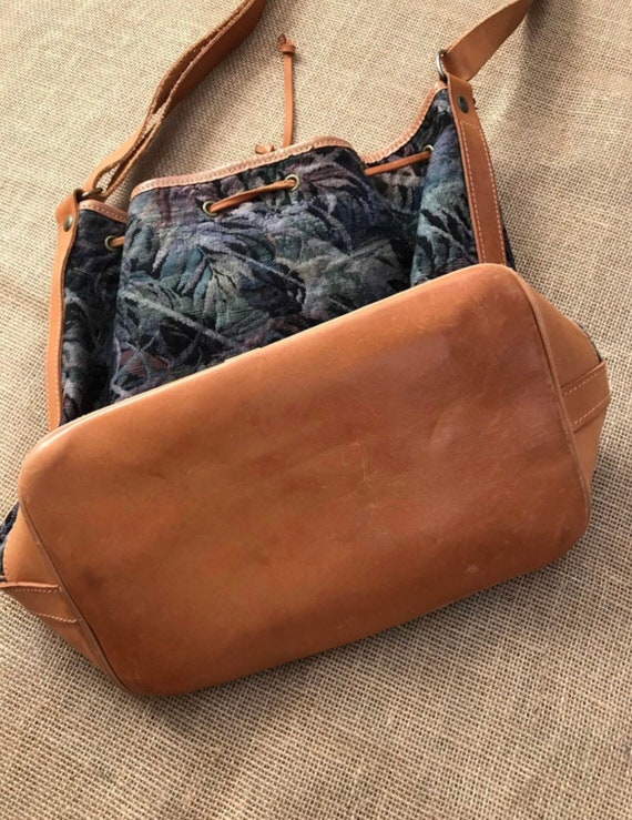Vintage Leather Crossbody Bag Satchel Made in Ita… - image 8