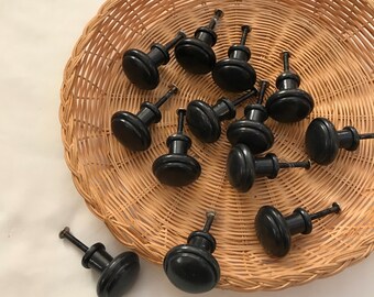 Set of 13 Brass Button Knob Renaissance Round Knobs French Drawer Pulls Dresser Armoire Furniture Hardware Handle Bathroom Drawer Cabinet
