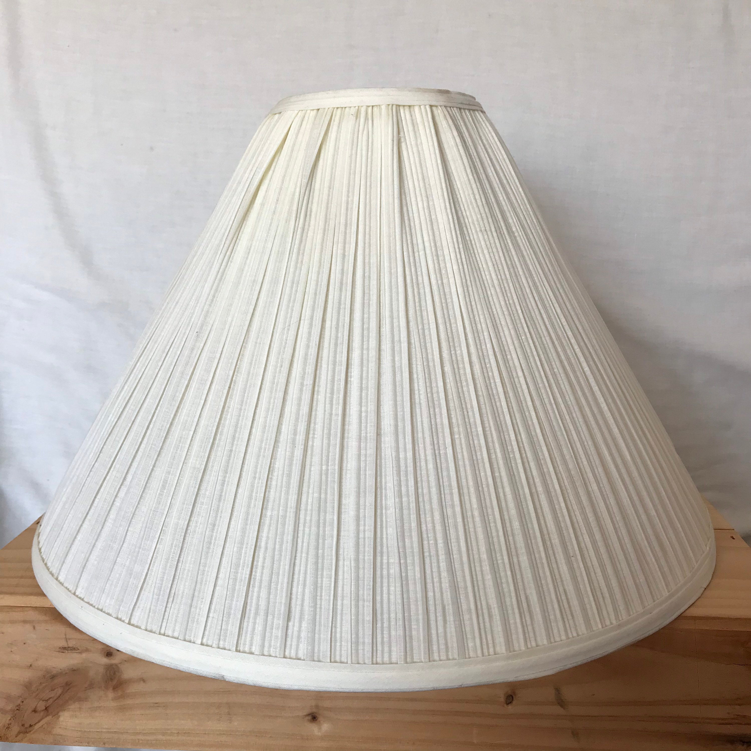 Vintage 1970s Large Lamp Shade Pleated Shabby Chic French - Etsy