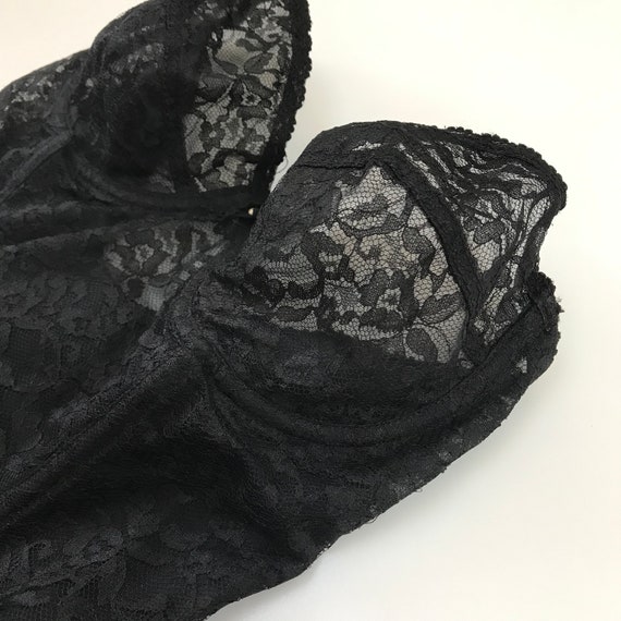 Vintage Lace Underwire Dark Victorian Black Lace … - image 7