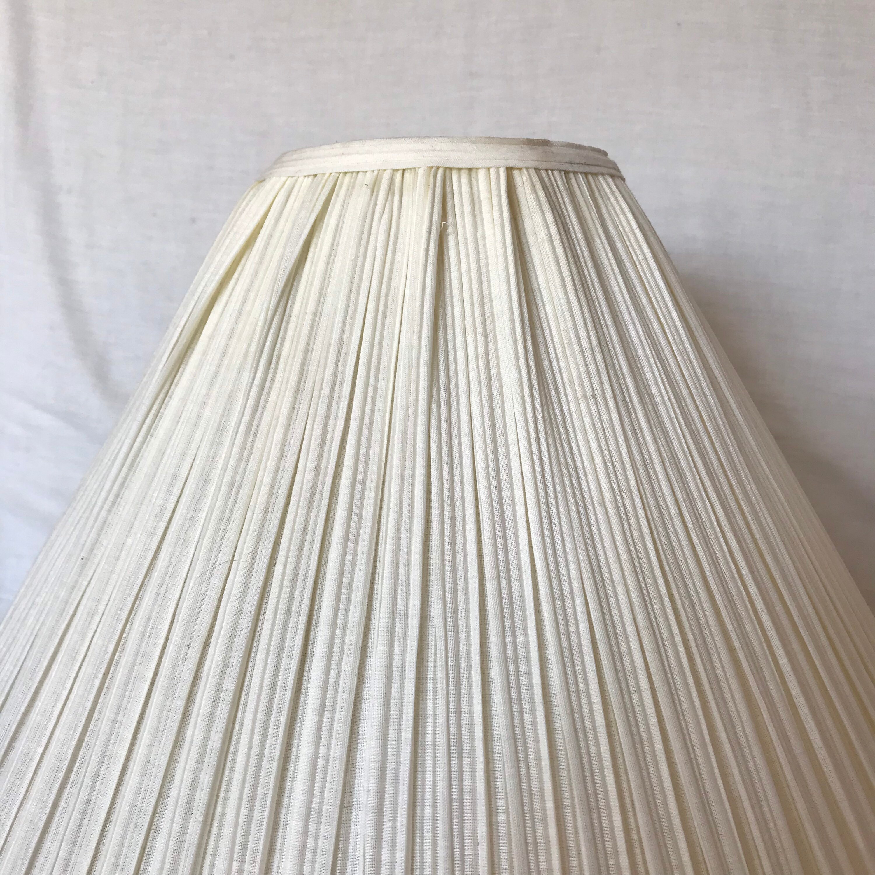 Vintage 1970s Large Lamp Shade Pleated Shabby Chic French - Etsy