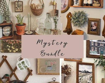 Home Decor Curated Bundle Cottage Core Grandma Core Bookshelf Bookend Shelf Sitter French Decor Statue Kitschy Thrifted Shabby Chic Bundle