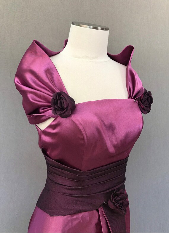 Vintage 60s 50s style Gown Prom sz 6 Sugar Plum P… - image 3