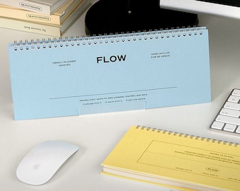 Flow Weekly Planner | Undated Weekly Planner | Desk Planner | Standing Planner | All Year Long Planner | Scheduler | Checklist | Calendar