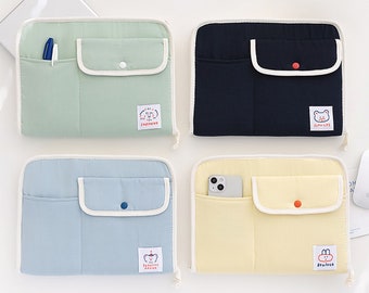 iPad Case Sleeve 11" | iPad Pro 11" iPad Air 10.9" Case | Tablet Case | Cotton iPad Case | iPad Pouch | Zipper Pouch|iPad Cover|Puffy Sleeve