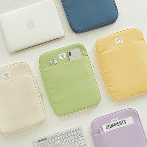 iPad Laptop Case Sleeve 13&quot; | Cotton Canvas iPad Laptop Case | iPad Pouch | MacBook Case | Tablet Case | Zipper Pouch | Cute iPad Case