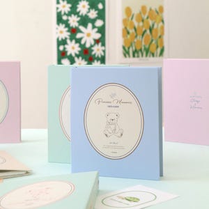 Álbum de fotos de 4 x 6 con forma de osito de peluche / Libro de fotos para aniversario de bodas familiar y bebé / Álbum de fotos minimalista / Almacenamiento de fotos / Libro de fotos estético