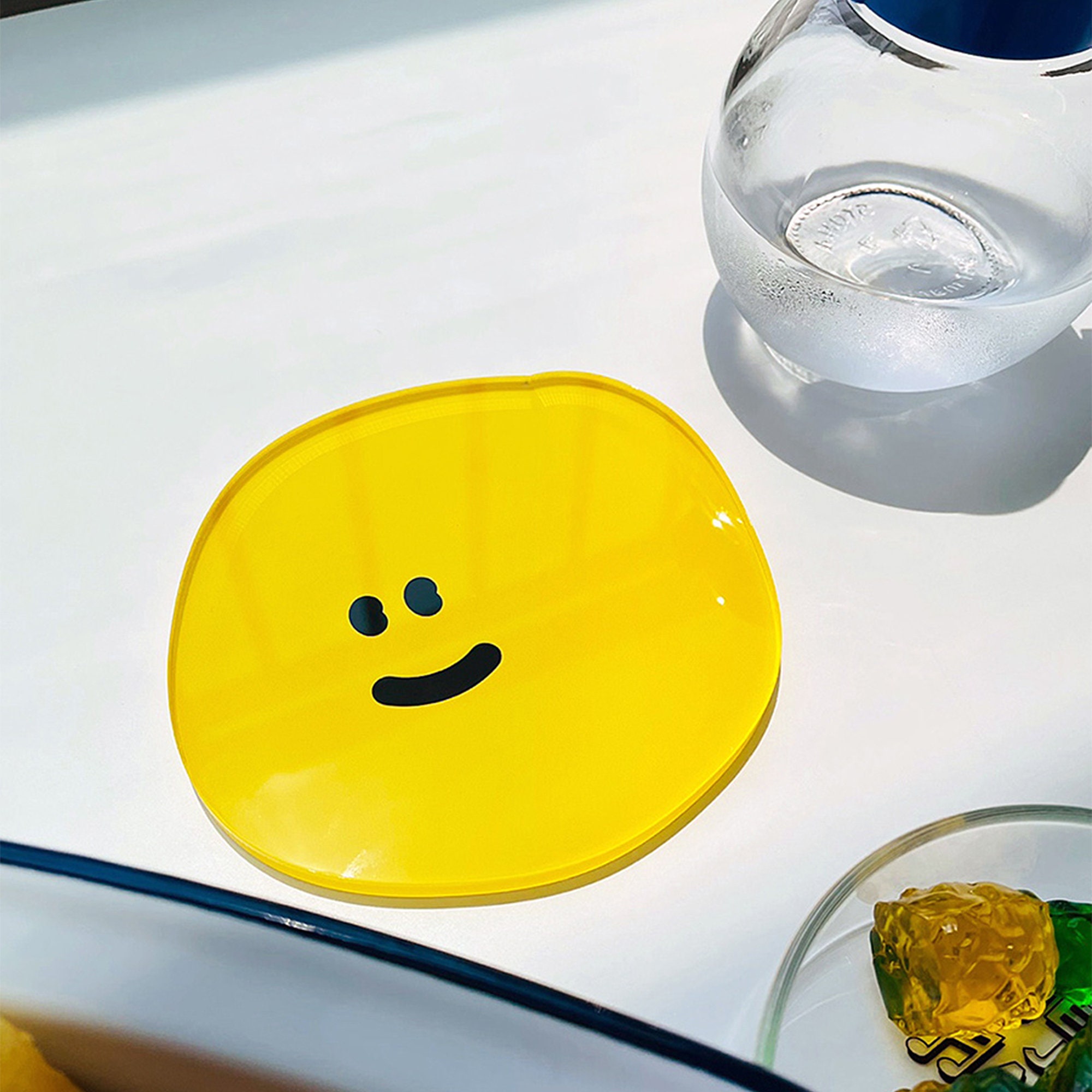 Bumpy Smile Acrylic Coaster Cute Coaster Office Desk Decor Etsy