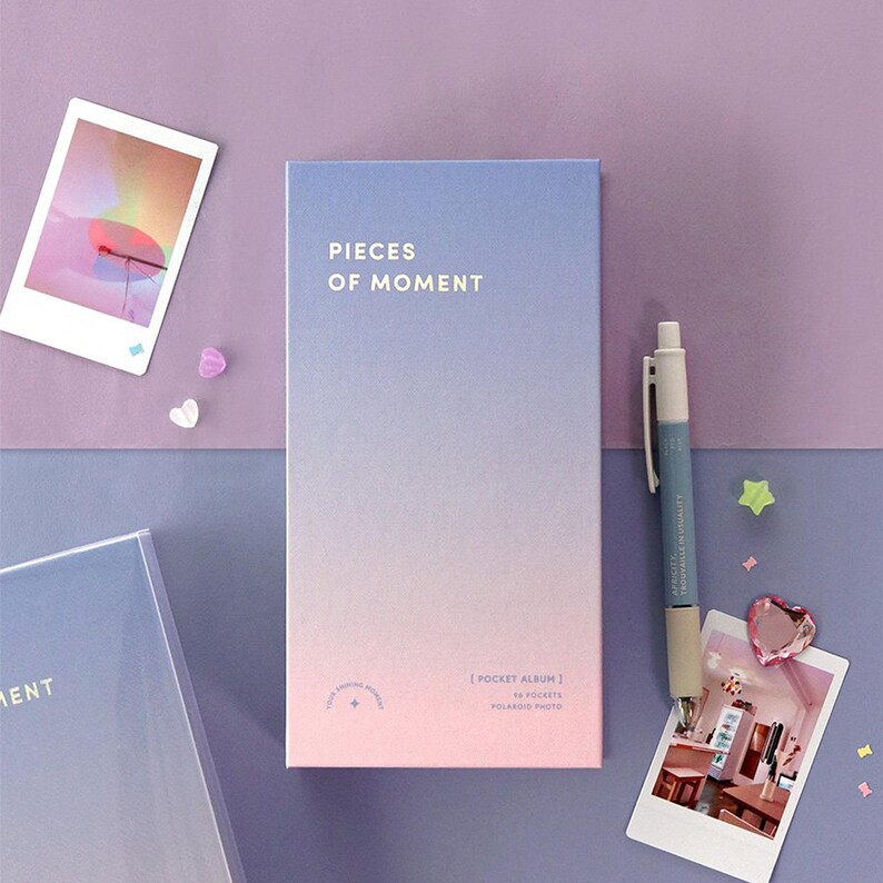 Pieces of Moment Polaroid Photo Album | Polaroid Square Mini Size Album | Minimalist Photo Album Book | Photo Storage | Aesthetic Photo Book Romantic