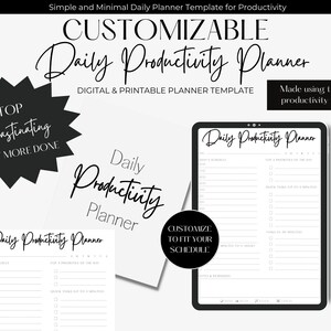 Daily Productivity Planner, Daily Planner, Productivity, Digital Planner, GoodNotes Planner, Ipad Planner, Notability, Daily To Do List