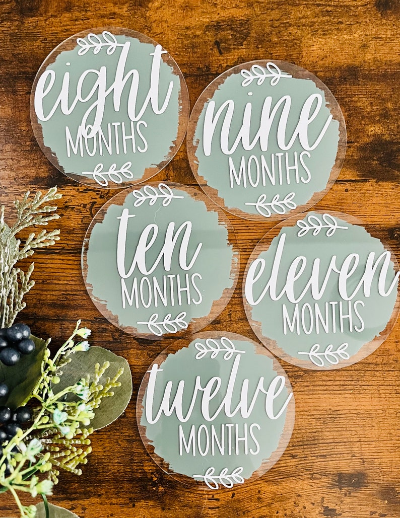 Monthly Baby Picture Disc, Discs for Monthly Baby Pictures, Acrylic
