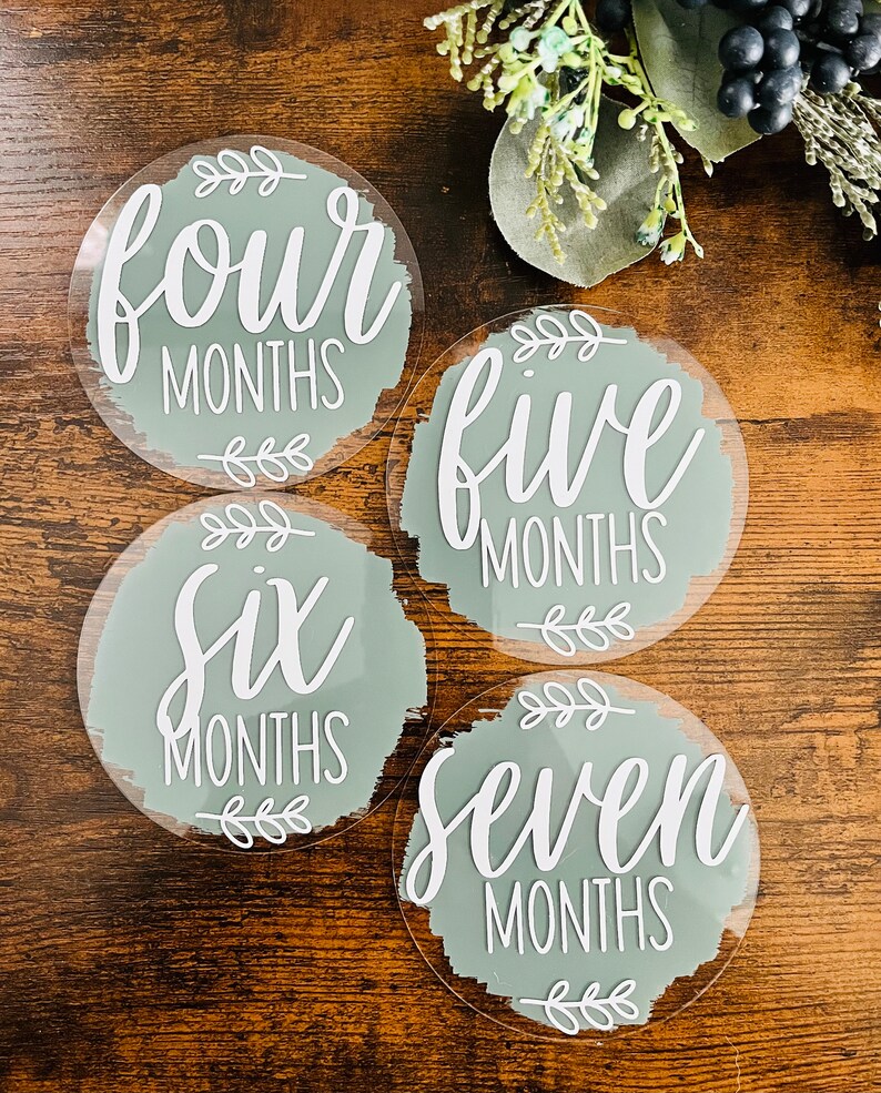 Monthly Baby Picture Disc, Discs for Monthly Baby Pictures, Acrylic