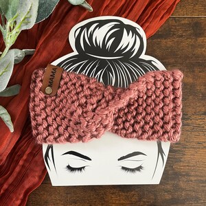 Handmade Knit Ear Warmer for Adults | Chunky Headband | Winter Ear Warmer | Soft Stretchy Headband | Cozy Gift | 6 Color Options