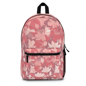 Floral Backpack, Colorful Flower Bag, Retro Floral Vintage Travel Bag, Back To School, Vintage Forest Backpack