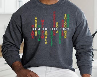 Schwarzes Geschichtsmonat-Shirt, Feiern der Schule, schwarzes Geschichts-Sweatshirt, schwarzes Führer-Shirt, schwarzes historisches Ikonen-T-Stück, Melanin-Ermächtigung T