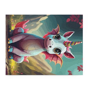 Magical Unicorn Dragon Puzzle - High-Quality 252 Piece Jigsaw Puzzle with Stunning Design