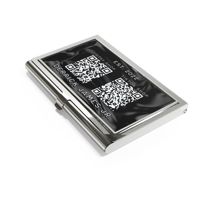 Code Card Holder Personalized Big QR Code Business Card Holder, Customized QR Code ...