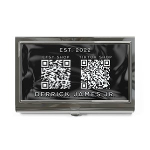 Titular de tarjeta de visita de código QR grande personalizado, Titular de tarjeta de visita de código QR personalizado, Diseño de 2 QR, Herramienta de publicidad, Productos y servicios