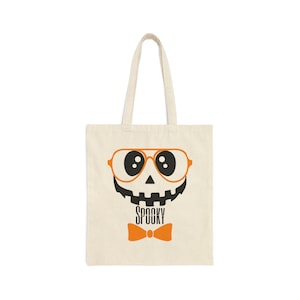 Spooky Season Boys and Girls Halloween Trick or Treat Candy Bag, Autumn Boo Fashion Bag, Strong Straps Travel Carry Build to Hold More Candy