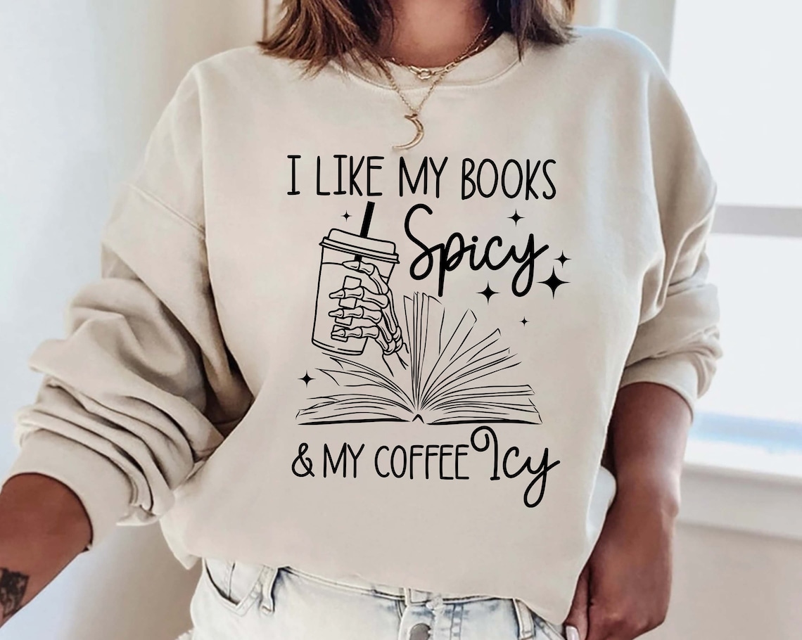 I Like My Books Spicy and My Coffee Icy Png Bookish Png Etsy