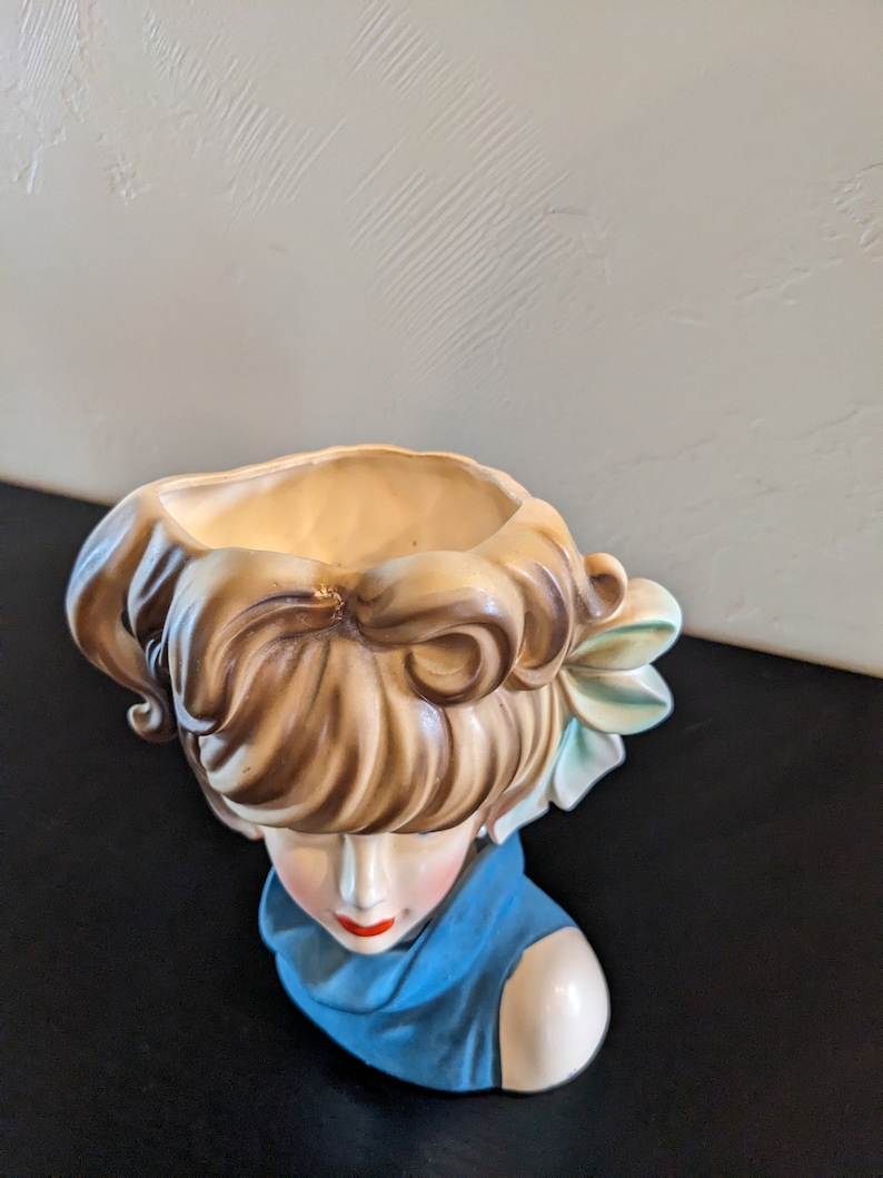 Vintage Lady Head Vase Etsy