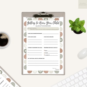 Editable Back to School Parent Survey: Teacher Questionnaire (PDF Template)