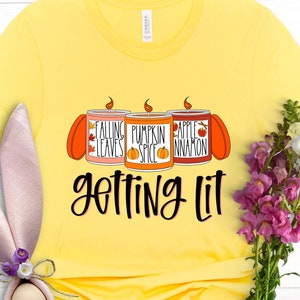 Getting Lit Candles Shirt, Getting Lit Candles Sweatshirt, Pumpkin Spice T-Shirt, Fall Candles Tee, Halloween Shirt, Cute Fall Sweatshirt