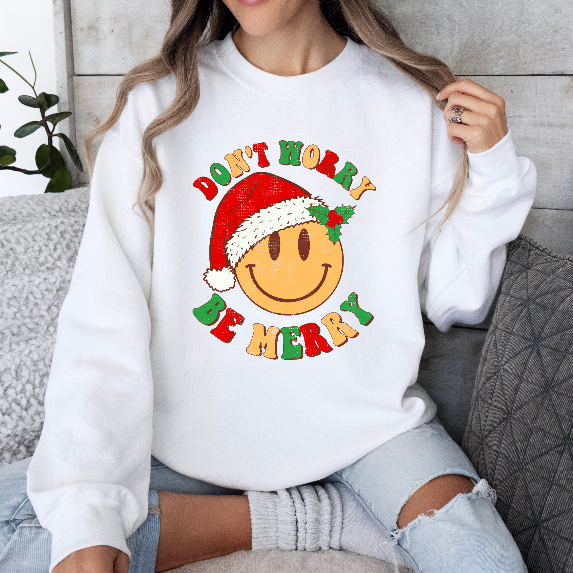 Don't Worry Be Happy Sweatshirt - Etsy Don't Worry Be Happy Sweatshirt - Etsy