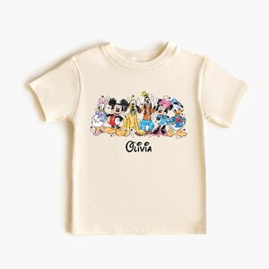 Custom Disney Characters Toddler T-shirt, Disney Vacation Baby Bodysuit, Minnie Mouse and Friends Tee, Kids Disneyland Trip Youth Shirt