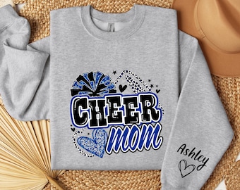 Custom Cheer Mom Sweatshirt & Hoodie, Sport Mom T-shirt, Cheer Mom Gift, Mother's Day Gift, Cheer Mom Team Shirt, Game Day Tee