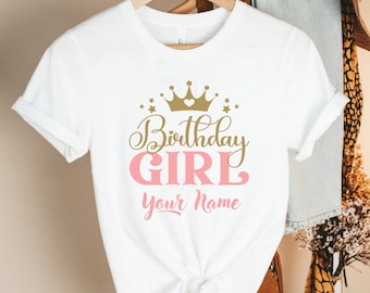 Personalized Birthday Girl Shirt, Custom Birthday Shirt, Birthday Party Shirt, Kids Name Birthday Sweatshirt, Birthday Squad Sweatshirt