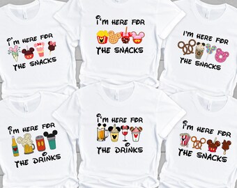 I'm Here For The Snacks Shirt, I'm Here For The Drinks Shirt, Disney Group Shirt, Mickey Snacks Shirt, Disney Sweater, Disney Snacks Shirt