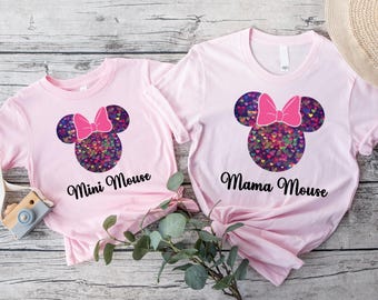 Disney Mother's Day T-shirt, Disney Matching Mama and Daughter Shirt, Mama and Mini Sweatshirts, Minnie Mouse Shirt, Disneyland Trip Shirt