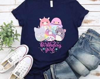 Birthday Squish Shirt, Squish Birthday Girl Sweatshirt, Birthday Squishmallow Shirt, Squish Squad Shirt, Cute Squishmallow Sweatshirt